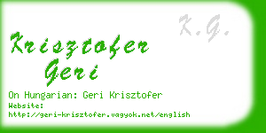 krisztofer geri business card